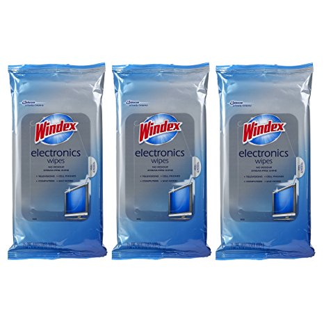 Windex Electronics Wipes, 3 pack, 25 ct