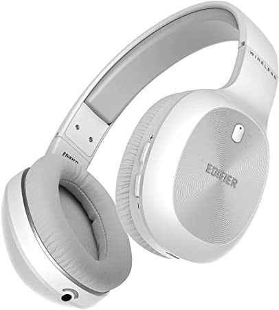 Edifier W800BT Plus Wireless Headphones Over-Ear Headset - Qualcomm® aptX - Bluetooth V5.1 - CVC™ 8.0 Call Noise Cancelling - 55H Playtime - Built-in Microphone - Physical Button White