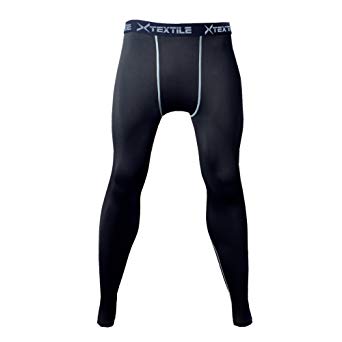 Xtextile Sports Compression Running Leggings Gym Exercise Lycra Elastic Tight Pants Leggings for Men Male