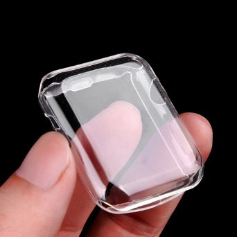 Apple Watch Case, Julk iphone Watch TPU Screen Protector All-around Protective 0.3mm Hd Clear Ultra-thin Cover for i Watch All Models (Apple Watch 42mm Case)