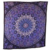 Popular Handicrafts Hippie Mandala Tapestry Blue Purple Tapestry Wall Hanging Indian Tapestry Large Table Runner Bed Cover Indian Art Cotton Bohemian Tapestry Hippie Tapestry Cotton Bed Sheet Decor Art Wall Hanging