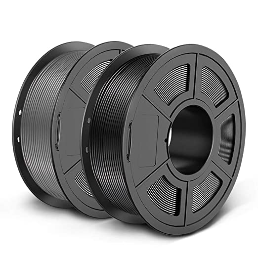 SUNLU PETG 3D Printer Filament, Dimensional Accuracy  /- 0.02 mm, 2kg, 1.75 mm, Black Grey