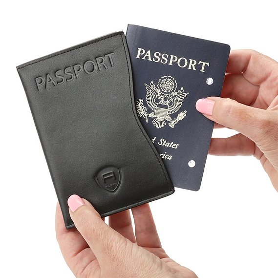 Alban Passport Wallet RFID Blocking Leather Sleeve