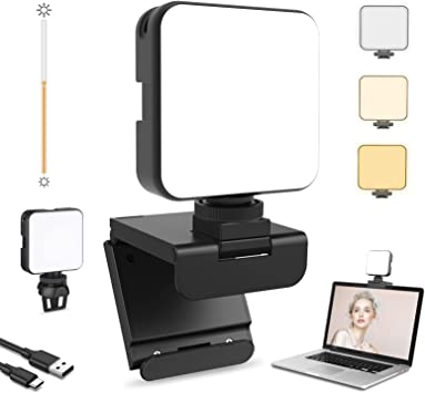 NexiGo Glow Light for Streamers, Enhanced Video Conference Lighting Kit with Webcam Style Clip, Dimmable & Rechargeable, for Streaming, Photography, Vlogging