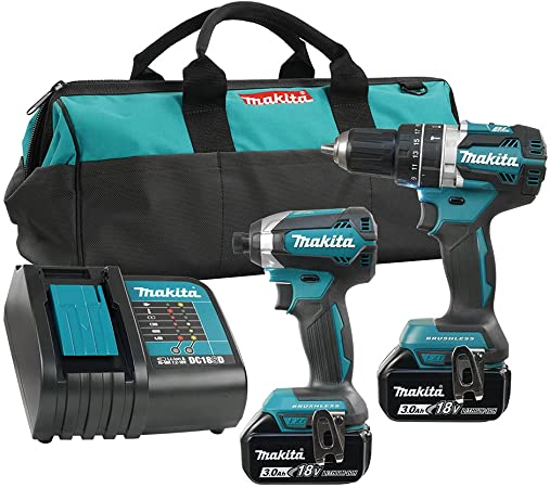 Makita DLX2180S 18V LXT 2PC Combo 3.0Ah Kit (DHP484Z Plus DTD153Z)