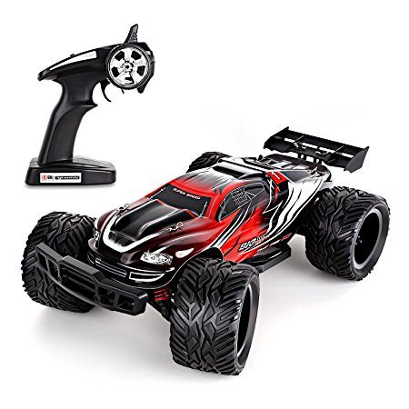 Remote Control Car For Kids - Rock Crawler 4x4 RC Car - 1:12 Scale Rock Master Rock Crawler by Amzdeal (Red Black)