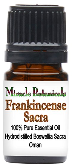 Miracle Botanicals Frankincense Sacra Essential Oil - 100% Pure Boswellia Sacra - Therapeutic Grade - 5ml