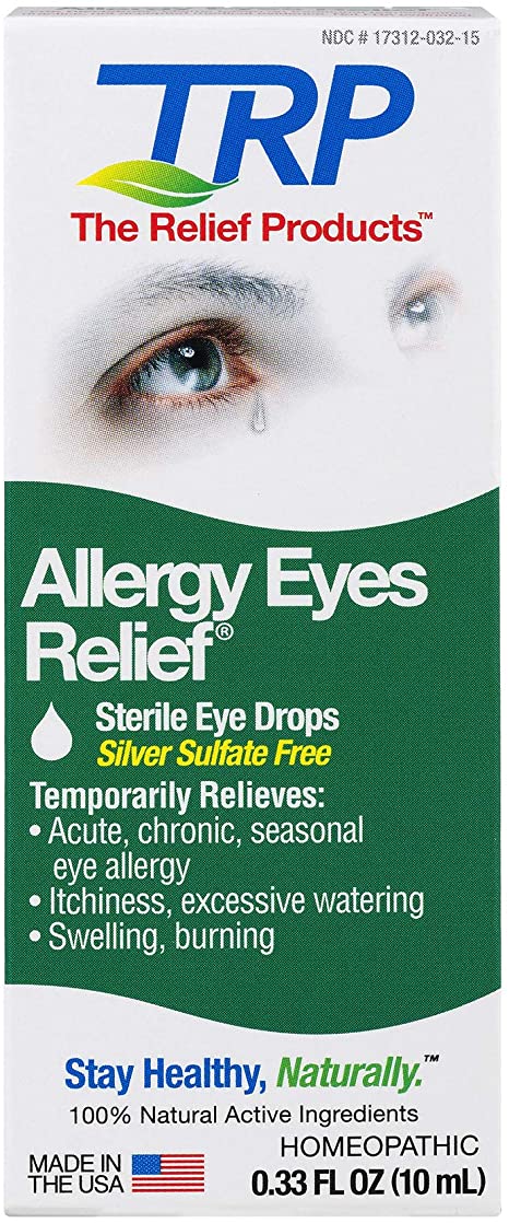 THE Relief Products Allergy Eye Drops for Temporary Relief of Itching Watering Burning Swelling, 0.33 Fl. Oz
