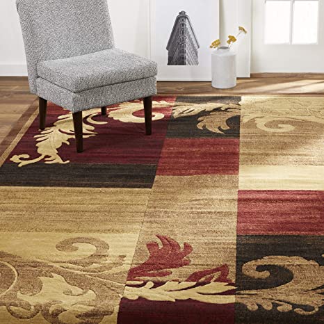 Home Dynamix Catalina Pierre Contemporary Modern Area Rug 7'10"x10'2" Geometric Brown Red Beige