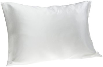 Spasilk 100% Silk Pillowcase for Facial Beauty and Hair, Travel/Toddler, White