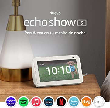 Nuevo Echo Show 5 (2.ª generación, modelo de 2021) | Pantalla inteligente con Alexa y cámara de 2 MP | Blanco