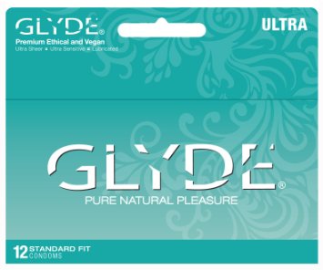 GLYDE Ultra Thin Premium Condoms - 12-Pack Standard Fit / Extra Sensitive : The #1 Natural Condom in Australia