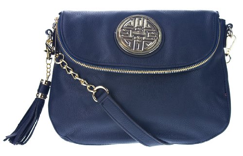 Canal Collection Multi Purpose Flap Top Crossbody Bag with Emblem