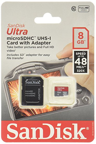 Sandisk 8GB ULTRA MicroSDHC (SDSDQUI-008G-A46)