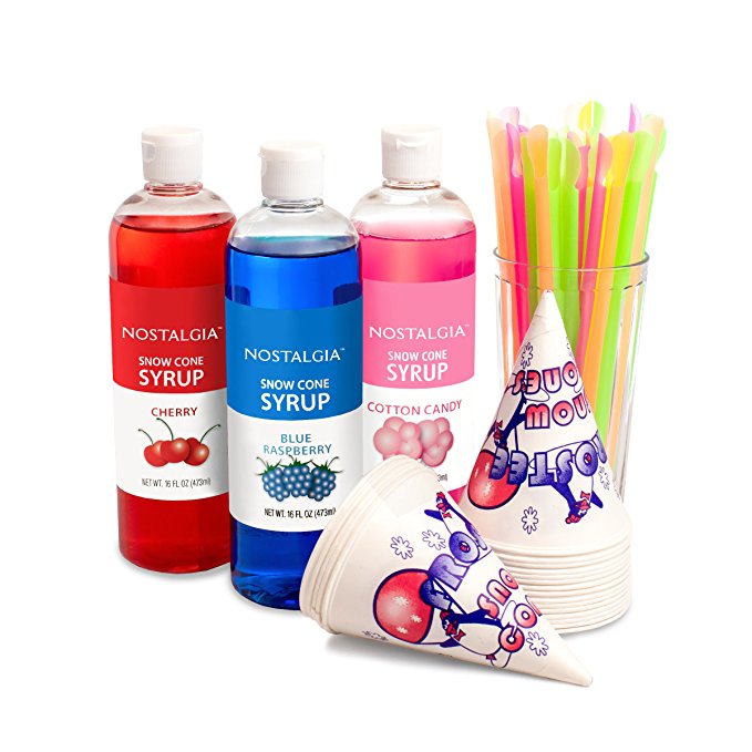 Nostalgia SCK3 Premium Snow Cone Syrup Party Kit