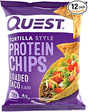Tortilla Style Protein Chips, Loaded Taco, Low Carb, Gluten Free, Baked, 1.1 Ounce (Best Choice)