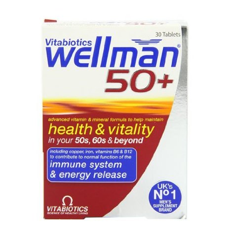 Wellman Vitabiotics 50 Advanced Vitamin And Mineral Supplement 30 Tablets