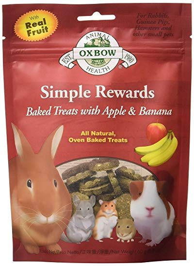 Oxbow Simple Rewards Baked Treats - Apple and Banana