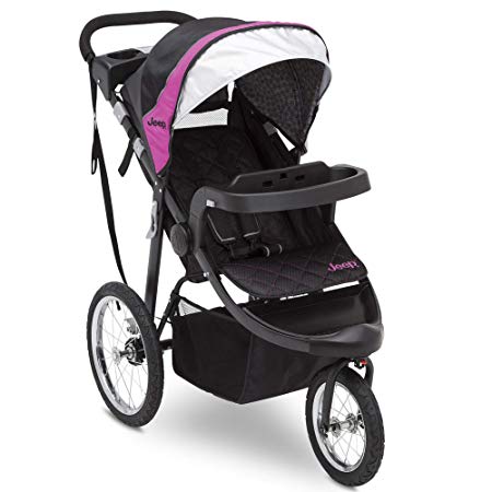 Jeep Deluxe Patriot Open Trails Jogger by Delta Children, Berry Tracks