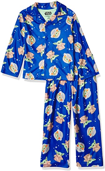 Star Wars Boys' 2-Piece Button Front Pajama Set