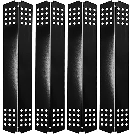BBQ-Element Grill Heat Plate Shields Replacement for Charbroil 463241313, 463241013, 463241413, 4-Pack Porcelain Steel Heat Tent Burner Cover for Master ChefG45311 and Coleman Grill