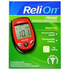 Relion Prime Blood Glucose Monitoring System, Red by Reli On