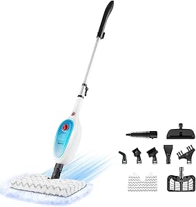 Steam Mop, 10 in 1 MultiPurpose Powerful Steam Detachable Floor Steamer for Hardwood/Tile/Laminate All Floors Cleaning with 11 Accessories for Whole Home Use