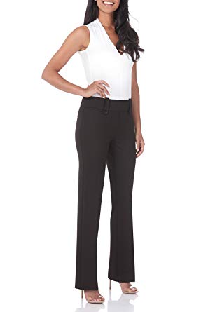 Rekucci Women's Smart Desk to Dinner Stretch Bootcut Pant w/Tummy Control