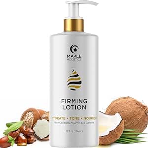 Skin Firming Body Lotion for Women - Caffeine & Collagen Body Lotion with Hyaluronic Acid for Dry Crepey Loose Skin and Cellulite - Skin Firming and Tightening Lotion for Belly Bum Chest & Thighs