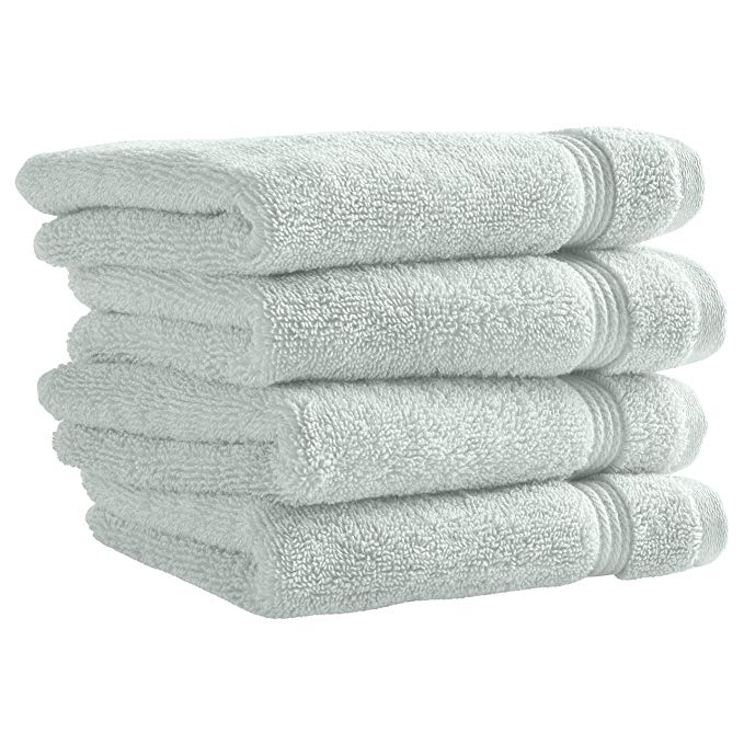 Rivet Classic Supima Cotton Washcloth Set, Set of 4, Mint