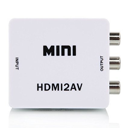 Udigital mini HDMI to 3RCA/AV/CVBs Composite Video Audio Converter Supporting PAL/NTSC