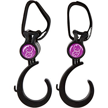 Stroller Hooks with Swivel – Multi Purpose Accessories – Conveniently Hang Diaper Bag and Purse