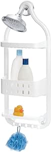 iDesign Cade Hanging Shower Organizer Caddy, 26" x 10.56" x 5.03", White