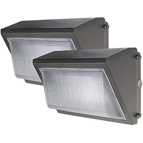 (2 Pack) Dakason LED Wall Pack 60W with Dusk-to-Dawn Photocell, Replaces 150-250 HPS/MH, 5000K Cool White 7200lm 100-277Vac, Commercial Grade IP65 Waterproof Outdoor Lighting Fixture ETL DLC Listed