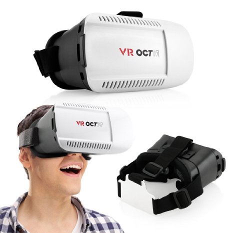 OCT17 3D Glasses VR Box Virtual Reality Headset Game Video For iPhone Android IOS Samsung HTC