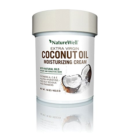 Naturewell Extra Virgin Coconut Oil Moisturizing Cream, 16 oz