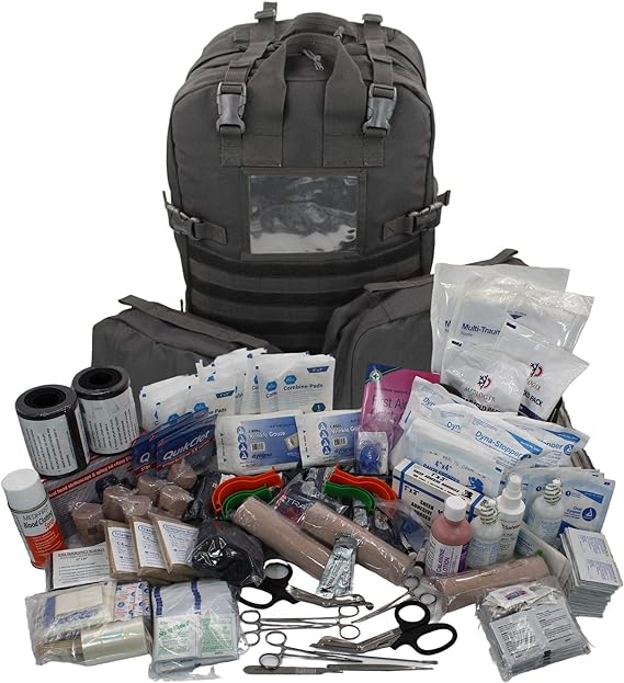 Luminary Stomp Medical Backpack Fully Stocked First Aid Trauma Kit Special Operations Pack Medical Bug Out Bag for EMS/EMT First Responders Preppers and Outdoorsman (Tactical Black)