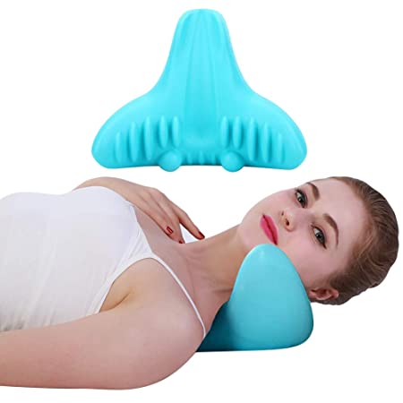 Neck Massage Pillow, Portable Cervical Spine Massager Acupressure Neck Shoulder Pillow for Neck and Shoulder Relaxer Neck Pain Relief