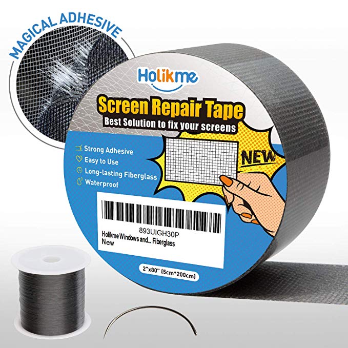 Screen Repair Kit Door Window Screen Repair Patch Tape Strong Adhesive Long Lasting Waterproof Mesh Repair Tape 80inch