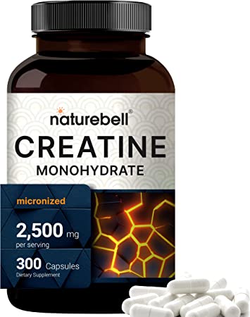 Creatine Monohydrate 2500mg Capsules, 300 Count – Micronized – Unflavored Creatine Pills – Support Pre Workout & Healthy Muscle – Easily Absorbed, Easy to Swallow (60 Servings)