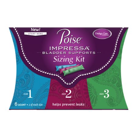 Poise Impressa Incontinence Bladder Supports Sizing Kit Sizes 123 6 count