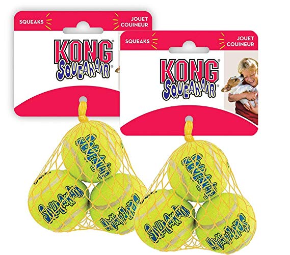 KONG Air Squeaker Tennis Balls Two Pack