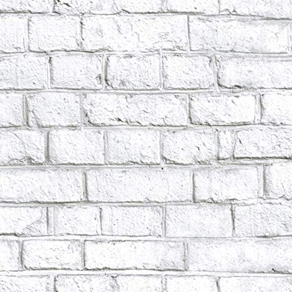 RoomMates White Brick Peel and Stick Wallpaper