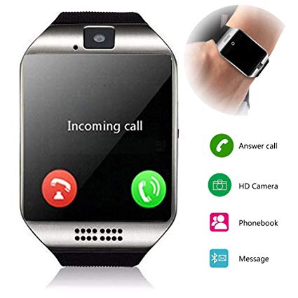 Smartwatch Unlocked Watch Cell Phone All in 1 Wireless Smart Watch with Camera Handsfree Call for Samsung LG HTC Motorola Huawei Xiaomi and Other Android Smartphones Men and Women Birthday Gift