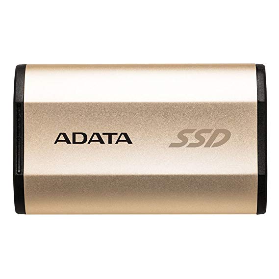 ADATA SE730H 512GB USB 3.1 Gen 2 Type-C Waterproof Shockproof Portable External Solid State Drive GOLD (ASE730H-512GU31-CGD)