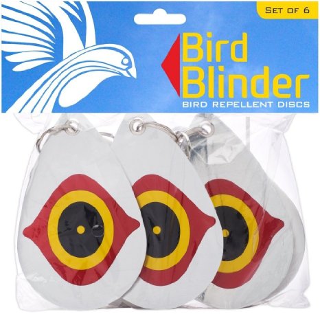 Bird Blinder Bird Repellent Diverter Discs - Pest Deterrent (Set of 6)