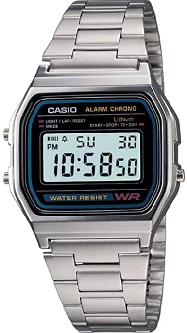 CASIO A158 Stainless Steel Bracelet Watch