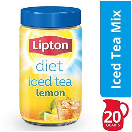 Lipton Black Iced Tea Mix, Diet Lemon, 20 qt