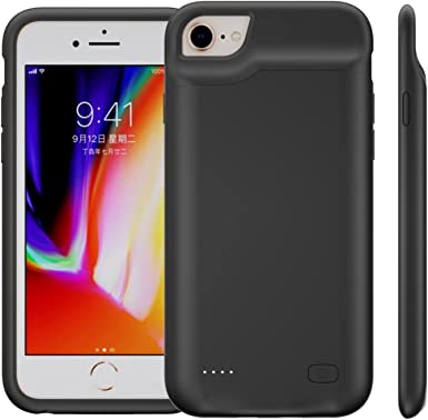 Battery Case for iPhone 8/7/6s/6/SE 2020(4.7 inch),7000mAh Portable Charger Case Rechargeable Battery Pack Charging Case Compatible with iPhone SE 2020(2nd Generation)/8/7/6s/6 (XDL-640MW)-Black