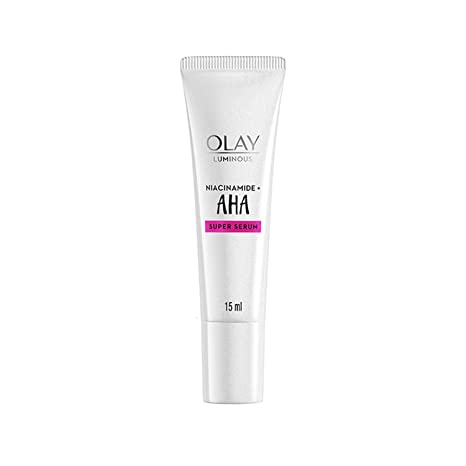 Olay AHA & Niacinamide super serum | Acne mark & spot removal serum | Dermatologist-tested formula, does not clog pores | Reduces 5 years of spots like Acne marks in 4 weeks | Suitable for all skin types | 15 ml